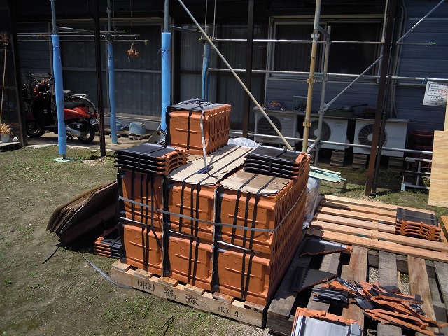 新しく使用する平板瓦